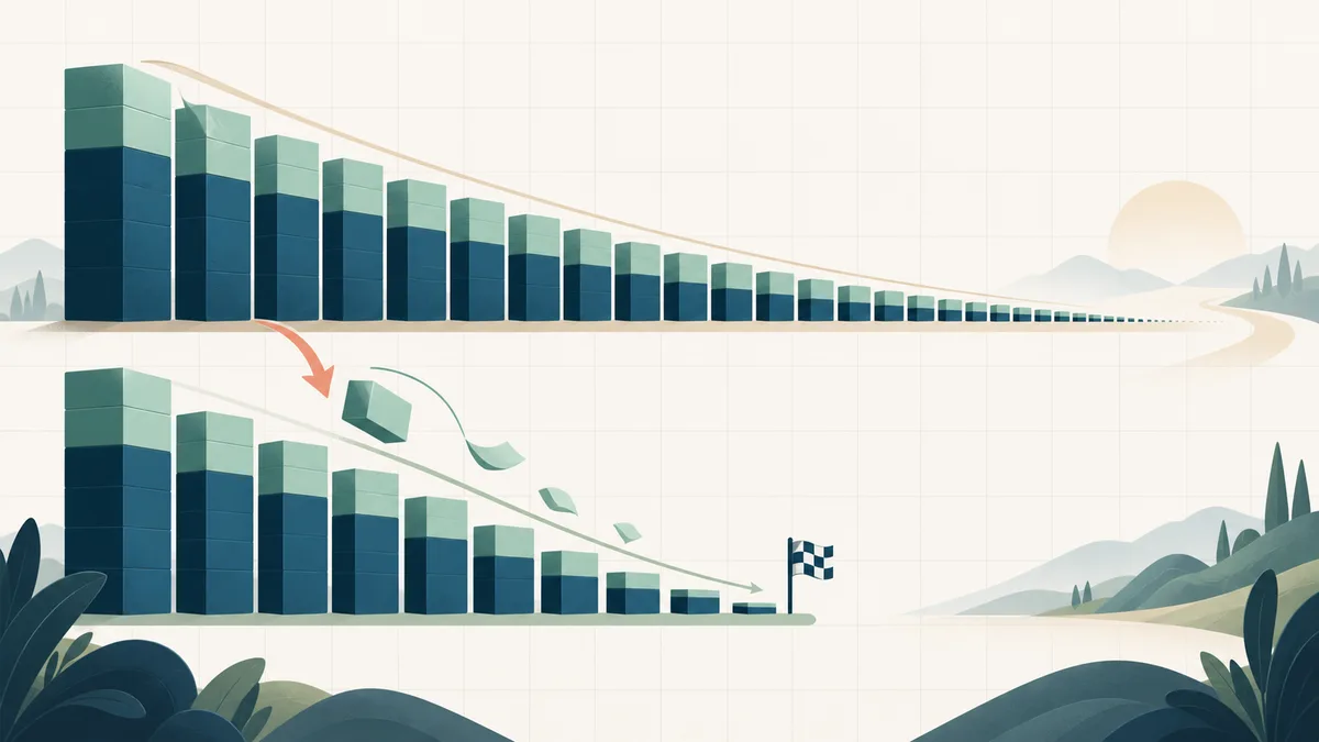 Loan Payoff Calculator: visual overview of the calculation